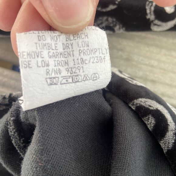 Vintage True Grit Men’s L Lustre Cotton Velvet Button Up Shirt Black  Silver USA - Picture 12 of 16